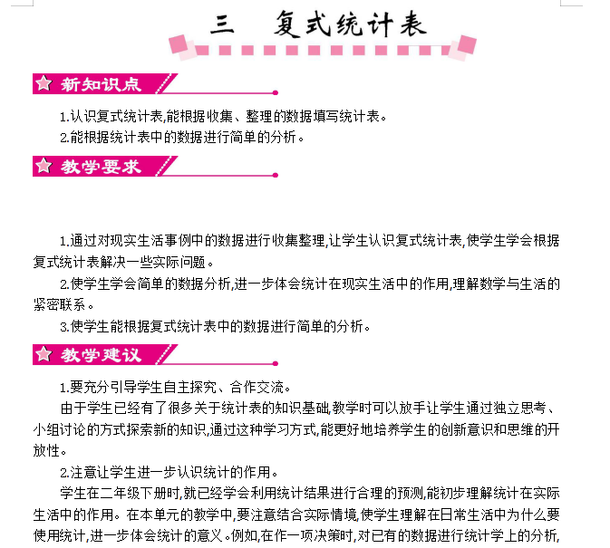[导学教案]3  复式统计表