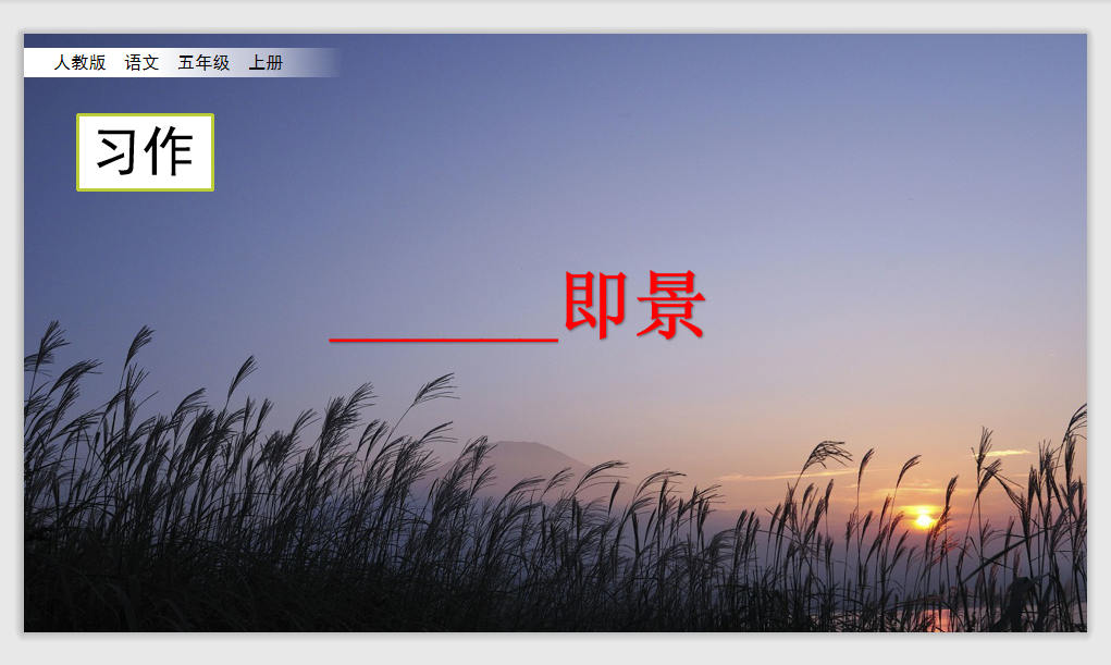 [课件]习作：______即景