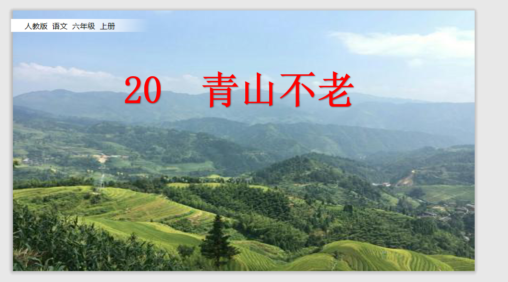[课件]20 青山不老