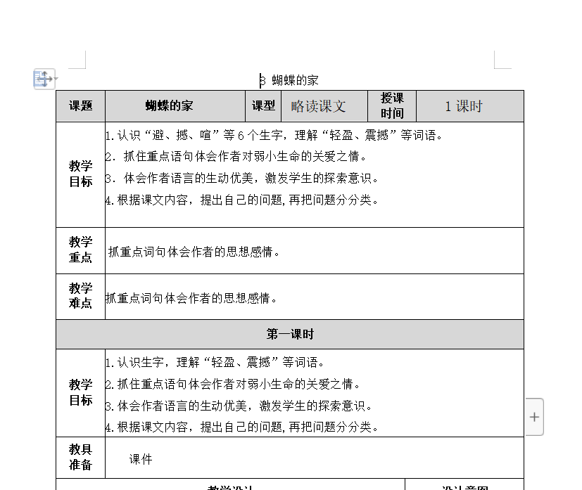 [导学教案]8 蝴蝶的家